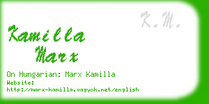 kamilla marx business card
